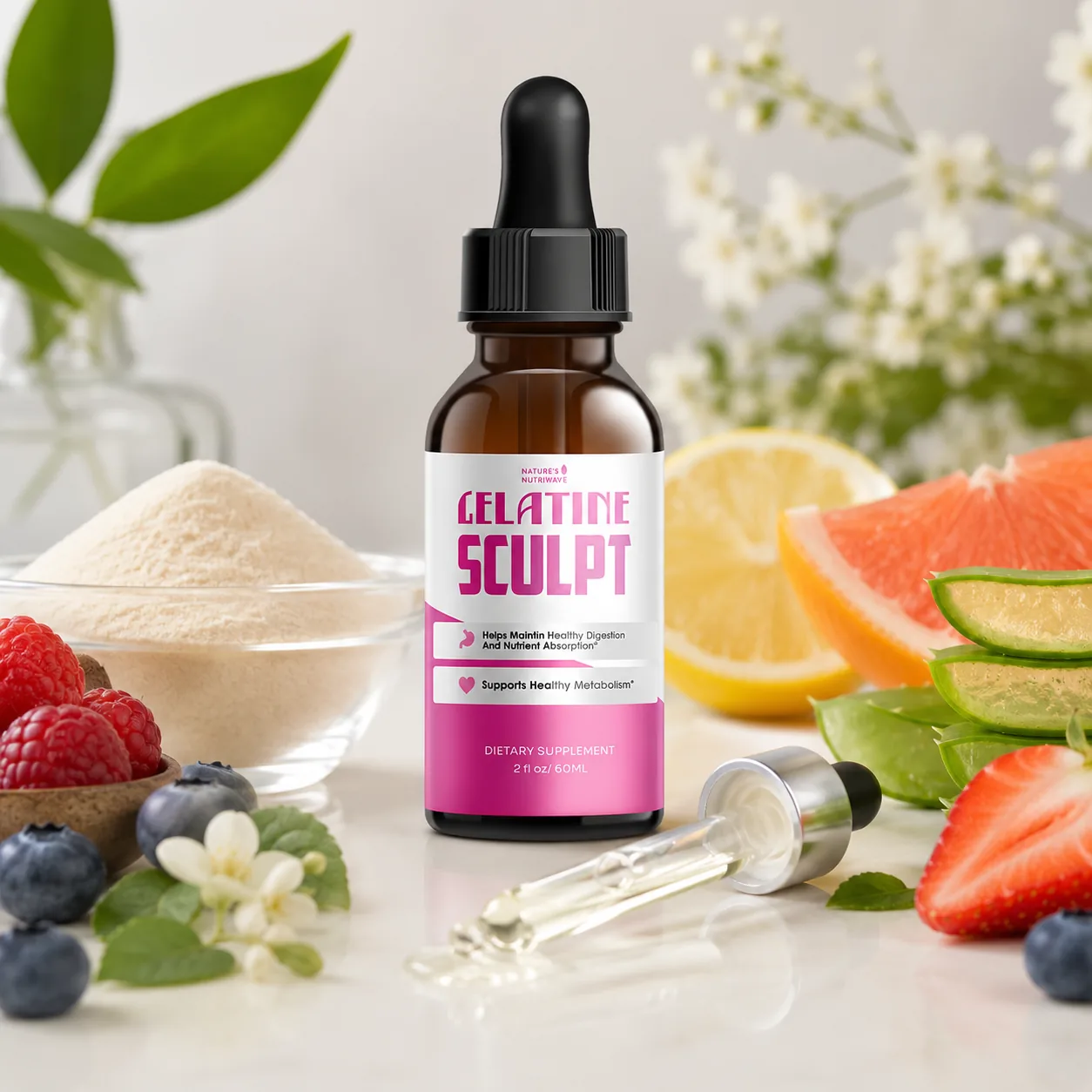 Gelatine Sculpt liquid bottle