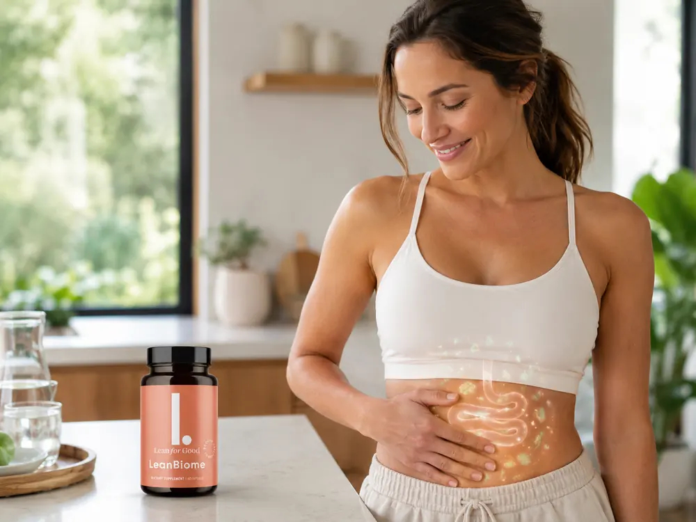 Person enjoying a healthy, gut-friendly meal